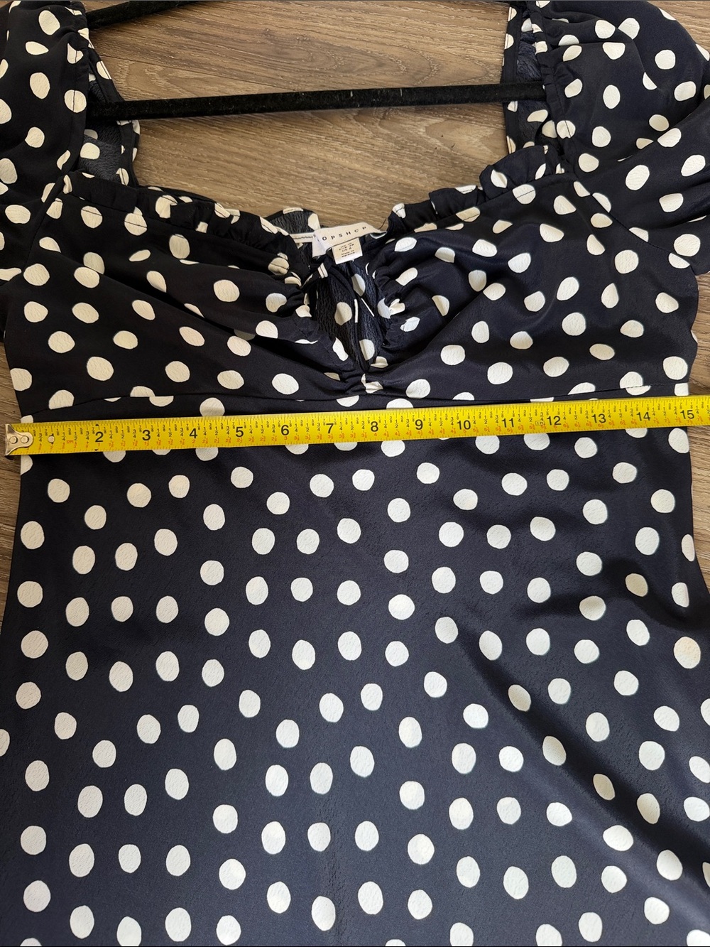 Topshop Polka Dot Midi Dress - Black & White Size: 6 - Picture 9 of 11